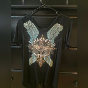Harley Davidson Black Graphic Tee